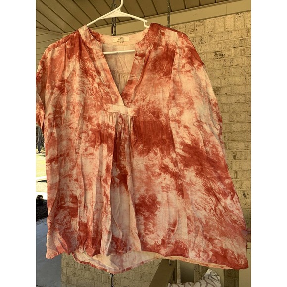 easel Tops - Easel Tie Die Blouse-Size M